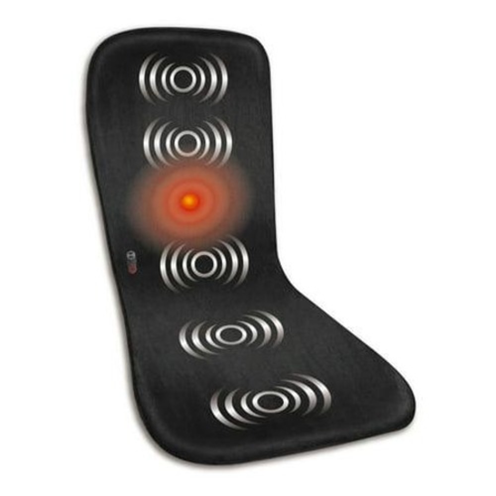 Health Touch Massage Mat Unisex OS Black Double-side Full Body Heat Vibration